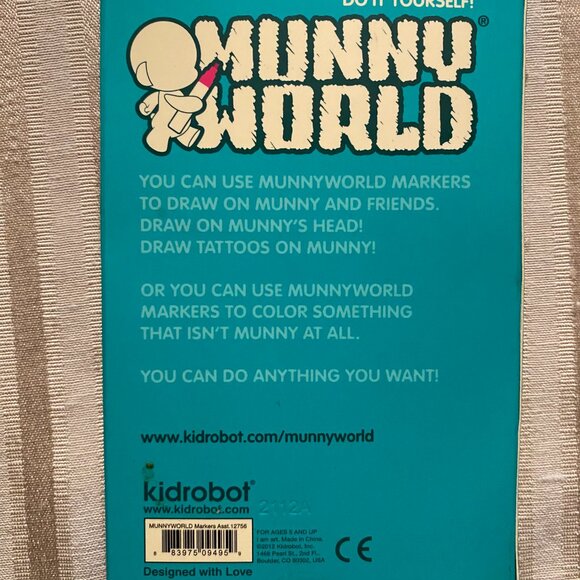 DIY KIDROBOT MUNNY WORLD BRIGHT MARKERS ONLY 6 FOUND IN BOX - Picture 3 of 3